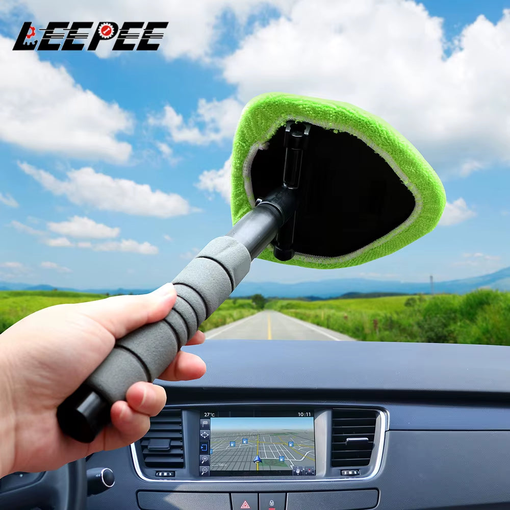 Effortless Window Cleaning with the Telescopic Microfiber Car Window Cleaner - Your Ultimate Mist Eliminator!