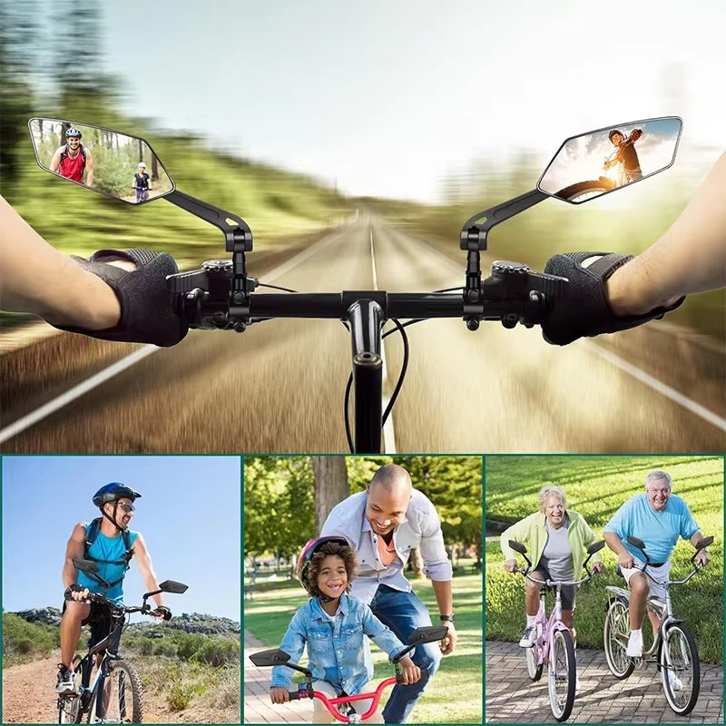 Enhance Your Ride with the Adjustable 360° Rotatable Bike Rearview Mirror - Perfect for Bicycles, E-Bikes, and Scooters
