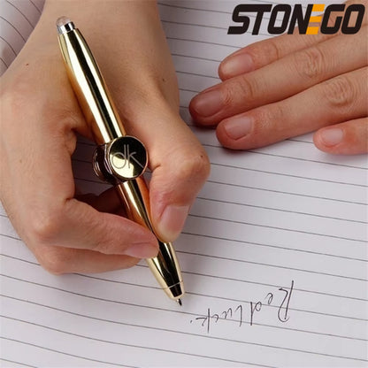 Experience Fun and Relaxation with the Colorful Gyroscope Spinner Pen - Perfect for Stress Relief and Writing!